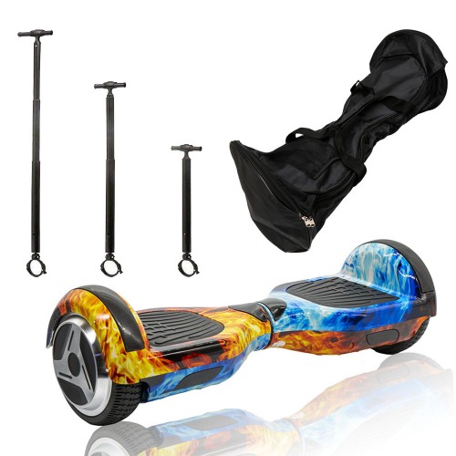 ΣΕΤ ΗΛΕΚΤΡΙΚΟ ΠΑΤΙΝΙ SMART BALANCE HOVERBOARD 6,5" FIRE VS WATER, ΤΙΜΟΝΙ ΓΙΑ ΗΛΕΚΤΡΙΚΟ ΠΑΤΙΝΙ ΙΣΟΡΡΟΠΙΑΣ ΚΑΙ ΤΣΑΝΤΑ ΜΕΤΑΦΟΡΑΣ