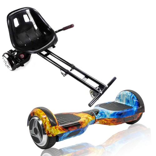 ΣΕΤ ΗΛΕΚΤΡΙΚΟ ΠΑΤΙΝΙ HOVERBOARD 6,5" FIRE VS WATER ΚΑΙ SMART BALANCE WHEEL HOVERBOARD GOKART ΚΑΘΙΣΜΑ