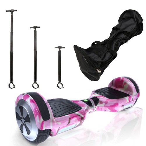 ΣΕΤ ΗΛΕΚΤΡΙΚΟ ΠΑΤΙΝΙ SMART BALANCE HOVERBOARD 6,5" PINK ARMY, ΤΙΜΟΝΙ ΓΙΑ ΗΛΕΚΤΡΙΚΟ ΠΑΤΙΝΙ ΙΣΟΡΡΟΠΙΑΣ ΚΑΙ ΤΣΑΝΤΑ ΜΕΤΑΦΟΡΑΣ