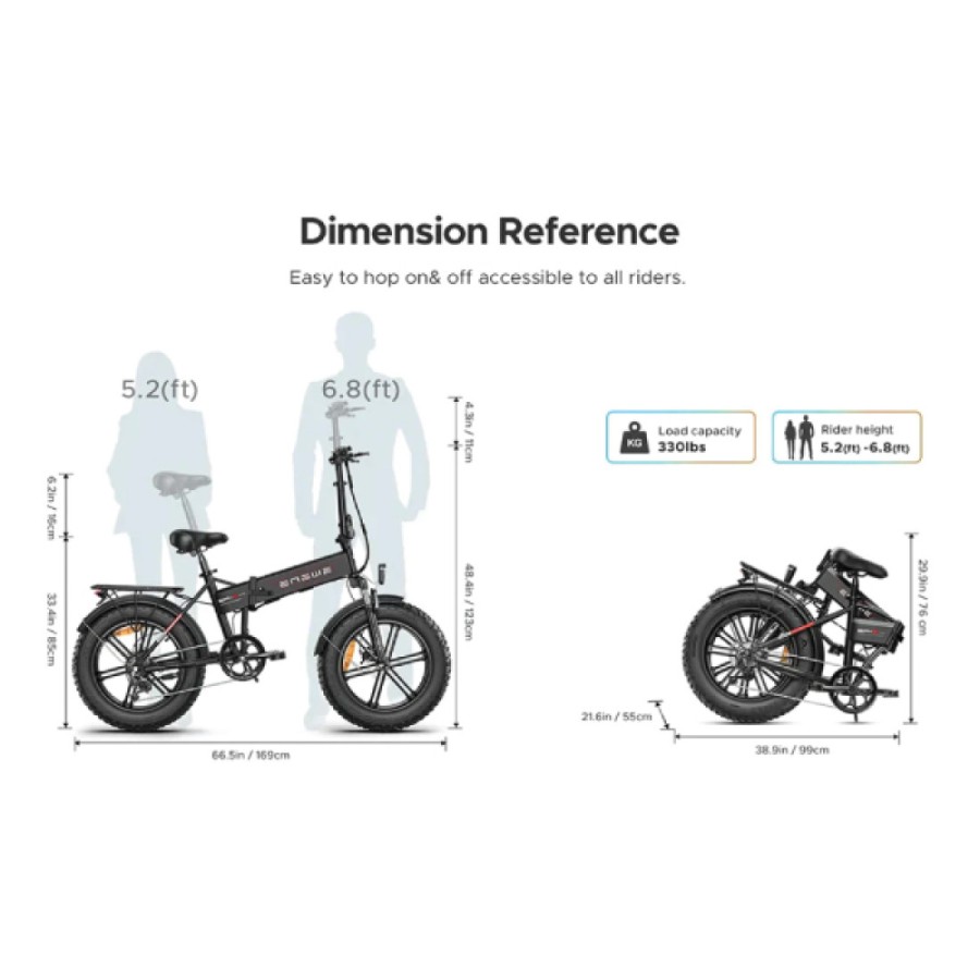 ΗΛΕΚΤΡΙΚΟ ΠΟΔΗΛΑΤΟ ENGWE EP-2 Pro ELECTRIC BIKE 20" BLACK