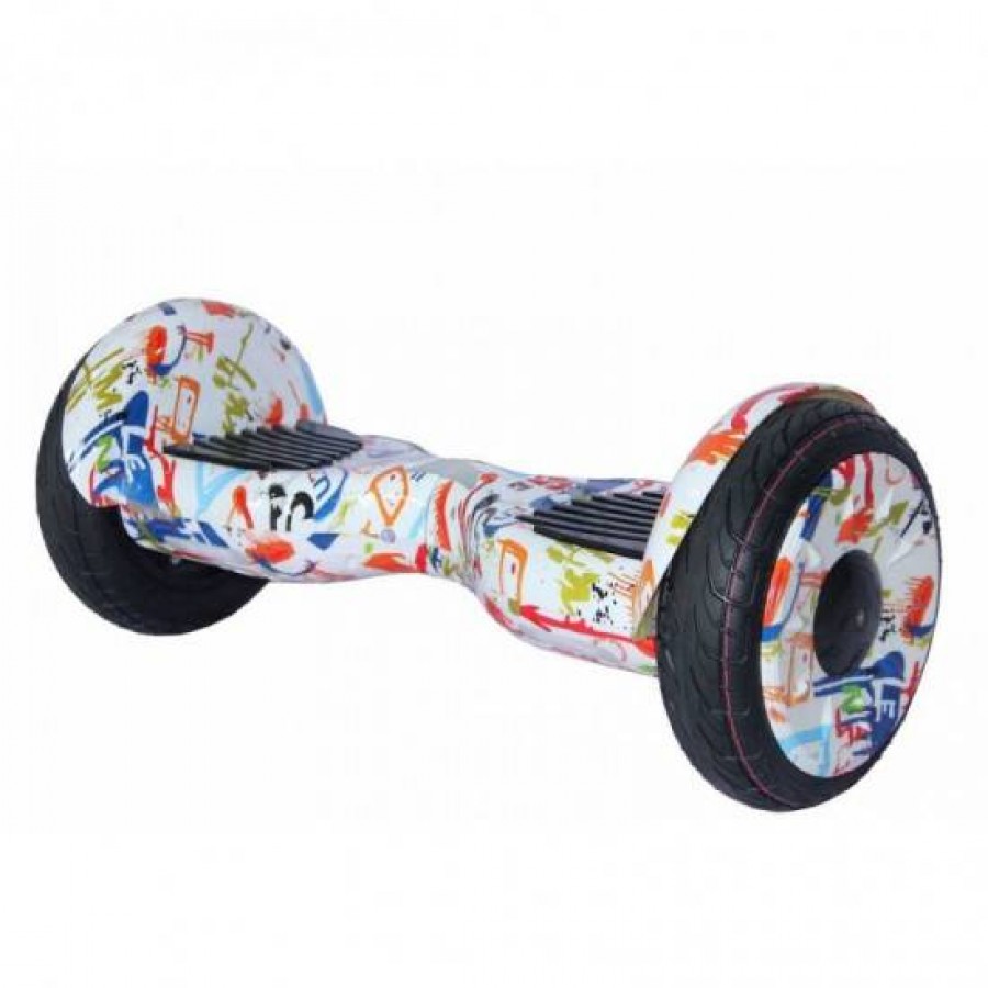 SMART BALANCE HOVERBOARD BIG WHEEL WITH BLUETOOTH & LED ΗΛΕΚΤΡΙΚΟ ΠΑΤΙΝΙ HIP HOP WHITE 10.5"