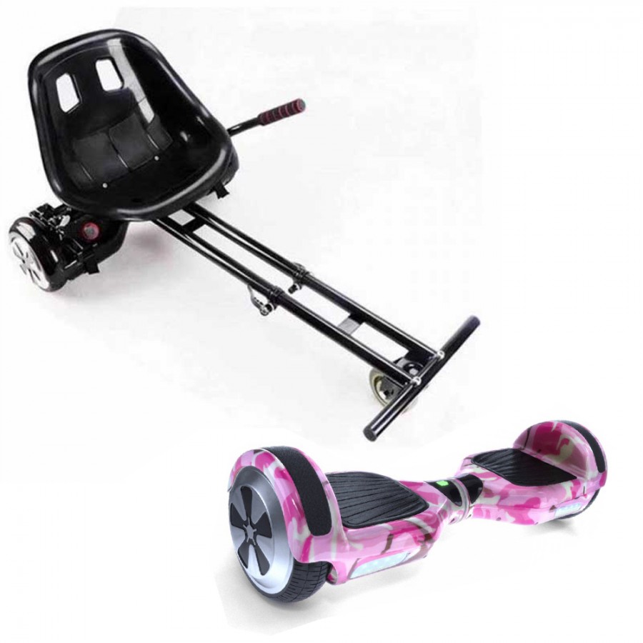 ΣΕΤ ΗΛΕΚΤΡΙΚΟ ΠΑΤΙΝΙ HOVERBOARD 6,5" PINK/WHITE ΚΑΙ SMART BALANCE WHEEL HOVERBOARD GOKART ΚΑΘΙΣΜΑ