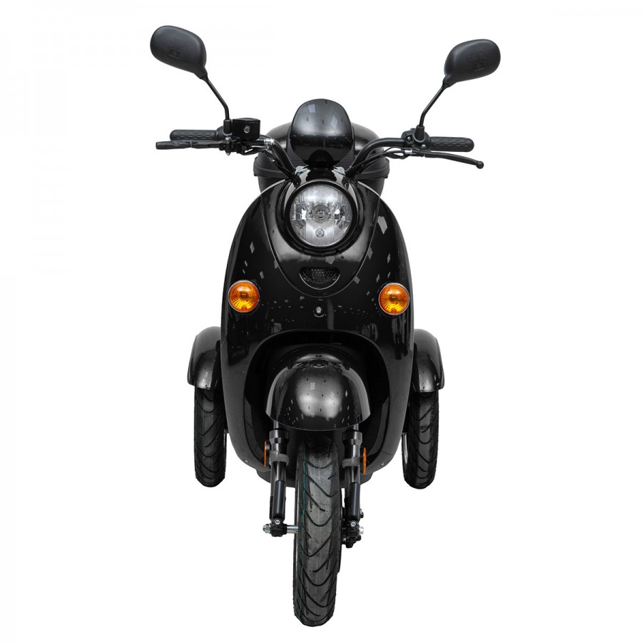 ΕΠΙΔΟΤΟΥΜΕΝΟ ΤΡΙΚΥΚΛΟ ΗΛΕΚΤΡΙΚΟ SCOOTER VESPA ΓΙΑ 2 ΑΝΑΒΑΤΕΣ ΜΑΥΡΟ GLOSSY