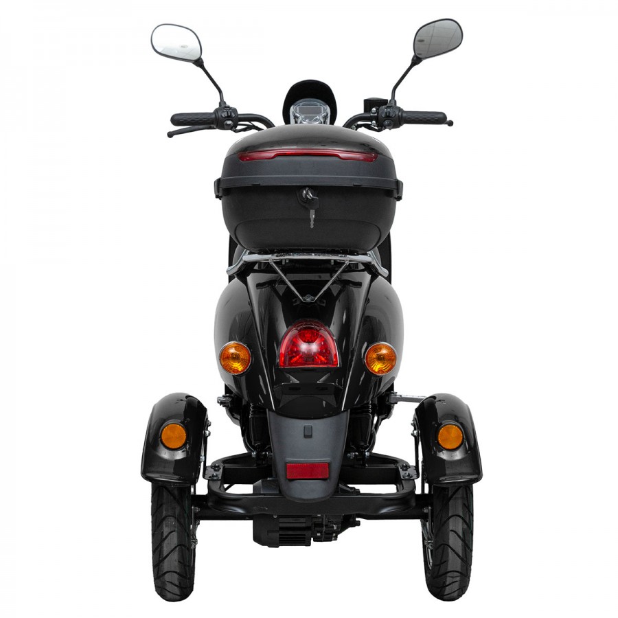 ΕΠΙΔΟΤΟΥΜΕΝΟ ΤΡΙΚΥΚΛΟ ΗΛΕΚΤΡΙΚΟ SCOOTER VESPA ΓΙΑ 2 ΑΝΑΒΑΤΕΣ ΜΑΥΡΟ GLOSSY
