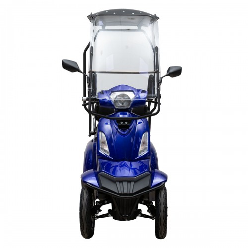 ΕΠΙΔΟΤΟΥΜΕΝΟ ΤΕΤΡΑΚΥΚΛΟ ΗΛΕΚΤΡΙΚΟ SCOOTER T408 QUATER BLUE ΜΕ ΣΚΕΠΑΣΤΡΟ
