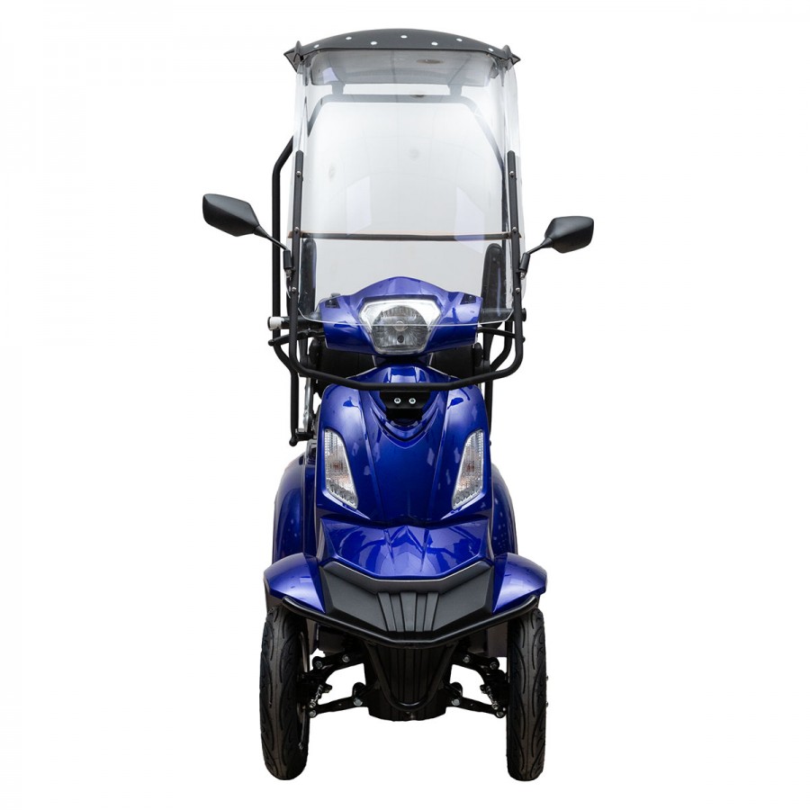ΕΠΙΔΟΤΟΥΜΕΝΟ ΤΕΤΡΑΚΥΚΛΟ ΗΛΕΚΤΡΙΚΟ SCOOTER T408 QUATER BLUE ΜΕ ΣΚΕΠΑΣΤΡΟ