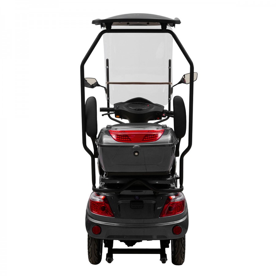 ΕΠΙΔΟΤΟΥΜΕΝΟ ΤΕΤΡΑΚΥΚΛΟ ΗΛΕΚΤΡΙΚΟ SCOOTER T408 QUATER GREY ΜΕ ΣΚΕΠΑΣΤΡΟ