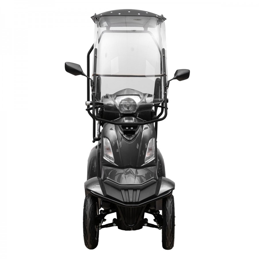 ΕΠΙΔΟΤΟΥΜΕΝΟ ΤΕΤΡΑΚΥΚΛΟ ΗΛΕΚΤΡΙΚΟ SCOOTER T408 QUATER GREY ΜΕ ΣΚΕΠΑΣΤΡΟ
