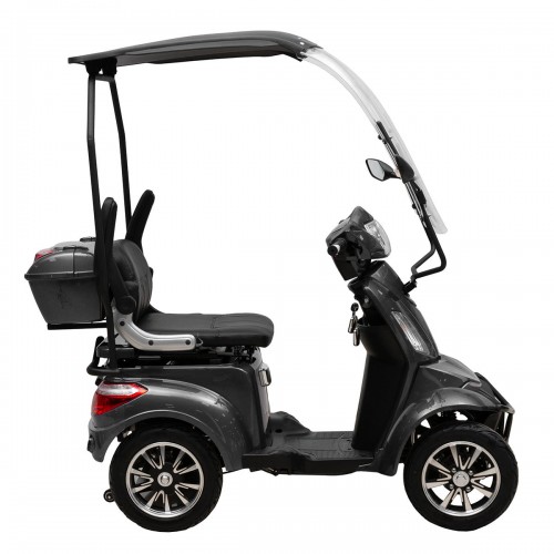 ΕΠΙΔΟΤΟΥΜΕΝΟ ΤΕΤΡΑΚΥΚΛΟ ΗΛΕΚΤΡΙΚΟ SCOOTER T408 QUATER GREY ΜΕ ΣΚΕΠΑΣΤΡΟ